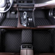Black with Black Stitching Custom Heavy Duty, Universal Fit Floor Mats for Cars, SUVs, and Trucks