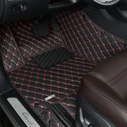 Black Red Stitching Custom Heavy Duty, Universal Fit Floor Mats for Cars, SUVs, and Trucks
