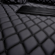 Black with Black Stitching Custom Heavy Duty, Universal Fit Floor Mats for Cars, SUVs, and Trucks