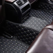Black White Stitching Custom Heavy Duty, Universal Fit Floor Mats for Cars, SUVs, and Trucks