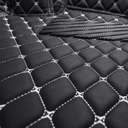 Black White Stitching Custom Heavy Duty, Universal Fit Floor Mats for Cars, SUVs, and Trucks