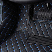Black Blue Stitching Custom Heavy Duty, Universal Fit Floor Mats for Cars, SUVs, and Trucks