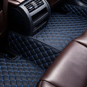 Black Blue Stitching Custom Heavy Duty, Universal Fit Floor Mats for Cars, SUVs, and Trucks