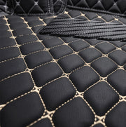 Black Beige Stitching Custom Heavy Duty, Universal Fit Floor Mats for Cars, SUVs, and Trucks