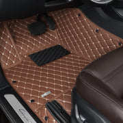Brown Stitching Custom Heavy Duty, Universal Fit Floor Mats for Cars, SUVs, and Trucks
