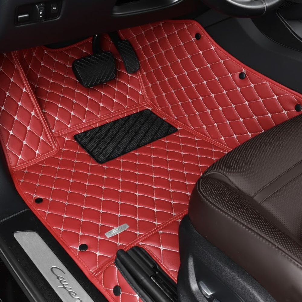 Red Stitching Custom Heavy Duty, Universal Fit Floor Mats for Cars, SUVs, and Trucks